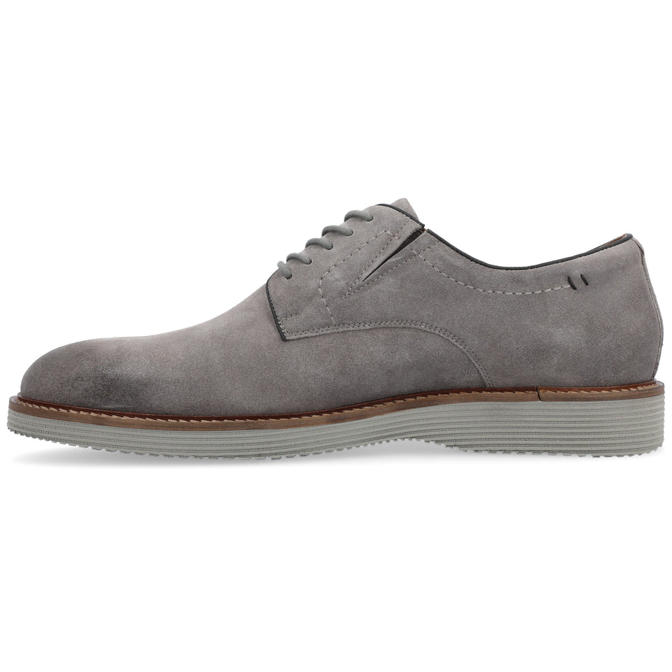Thomas & Vine Seneca Plain Toe Derby — US 14 — Size grey — Width Regular — Side View