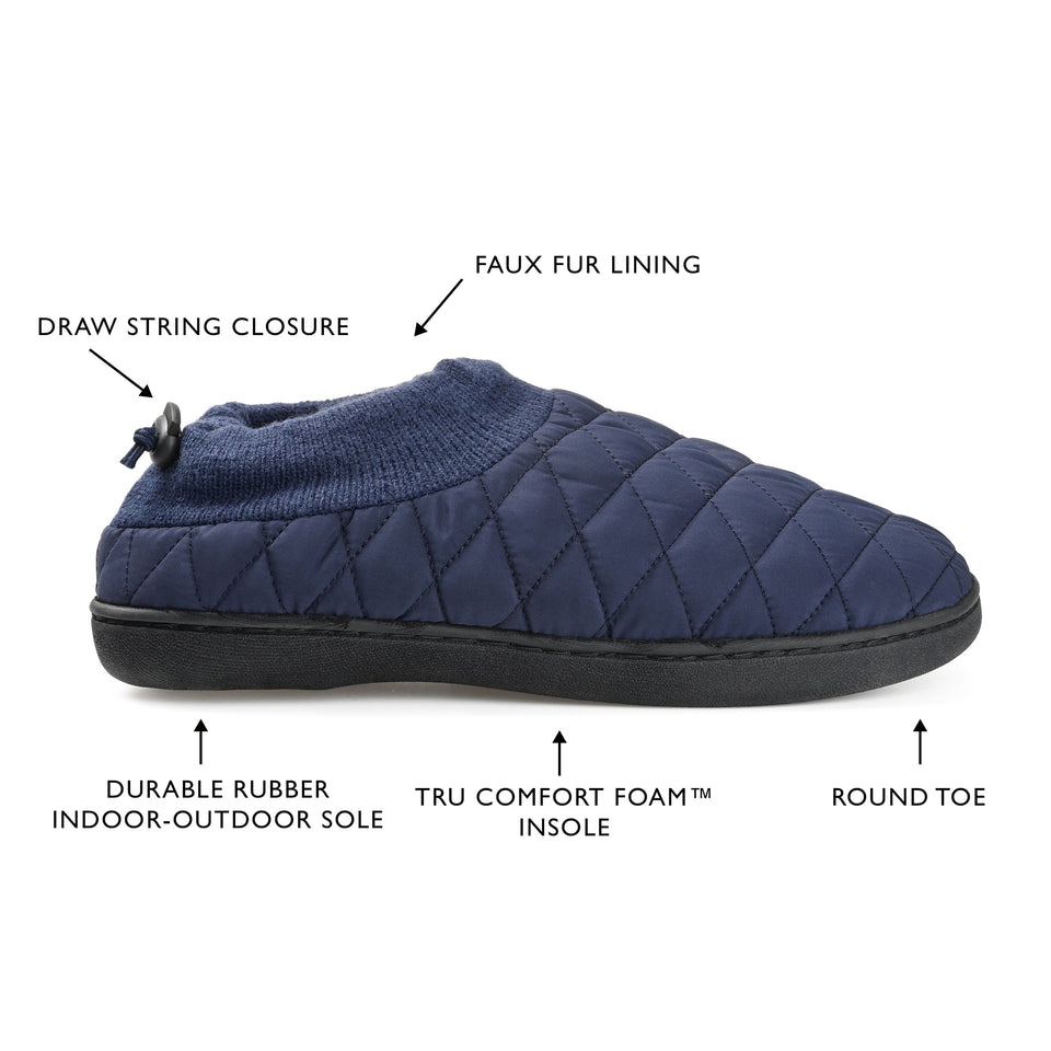 Vance Co. Fargo Clog  Slipper — Medium — Size blue — Width Regular — Detail View