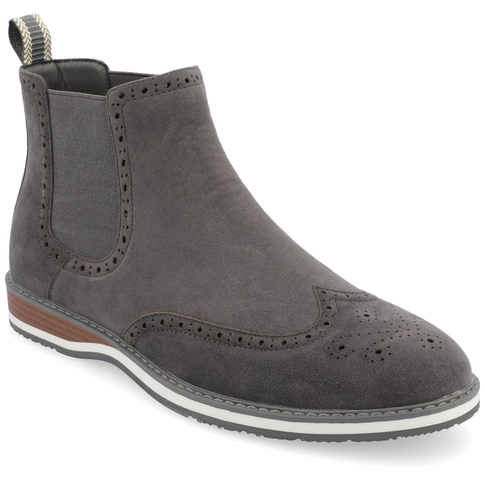 Vance Co. Thorpe Wingtip Chelsea Boot — US 9.5 — Size taupe — Width Regular — Alternate View 9