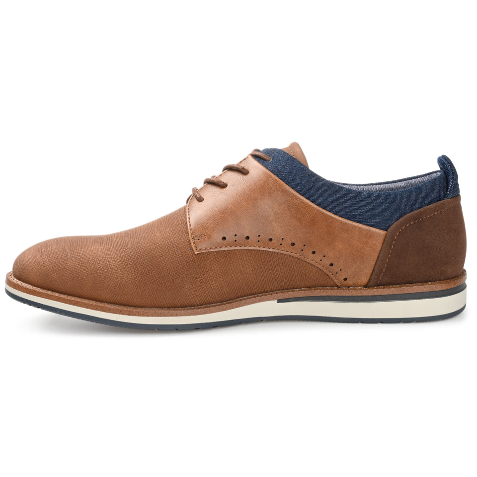 Vance Co. Latrell Embossed Casual Dress Shoe — US 11.5 — Size brown — Width Regular — Side View