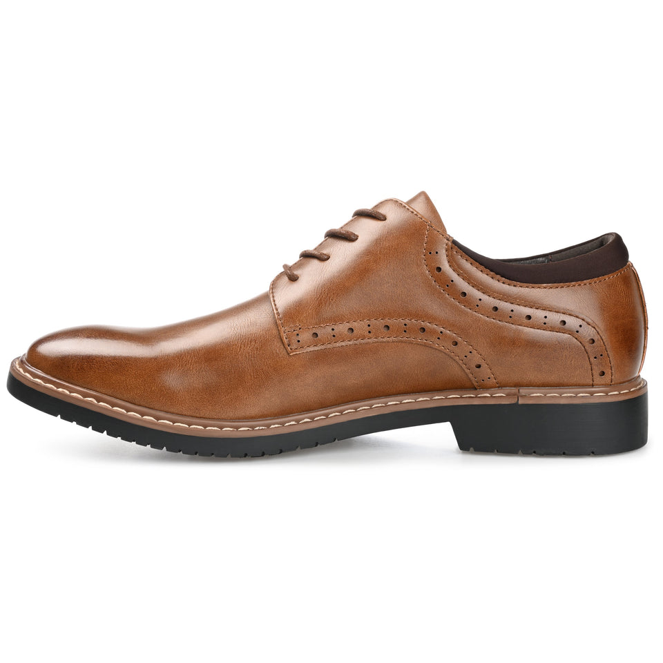 Vance Co. Irwin Brogue Dress Shoe — US 13 — Size brown — Width Regular — Side View