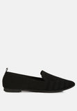 akili knit textile solid flats — US 10 — Size black — Front View
