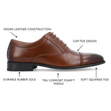 Vance Co. Bradley Oxford Dress Shoe — US 9.5 — Size tan — Width Regular — Detail View
