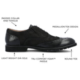 Thomas & Vine Covington Brogue Oxford — US 9 — Size black — Width Regular — Detail View