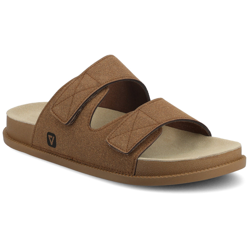 Vance Orlando Comfort Adjustable Strap Slide-in Sandal — US 11 — Size chestnut — Width Regular — Front View