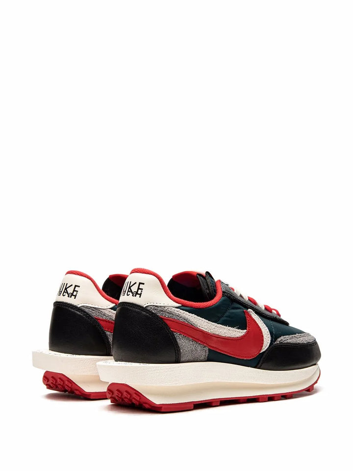 Nike X Undercover X Sacai X Ldwaffle Midnight Spruce University Red Sneakers