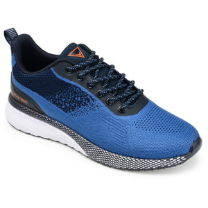 Vance Co. Spade Casual Knit Walking Sneaker — US 9.5 — Size blue — Front View