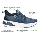 Vance Co. Gibbs Knit Athleisure Sneaker — US 8.5 — Size blue — Width Regular — Detail View
