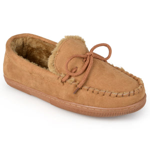 Vance Co Men's Moccasin Slipper — US 12 — Size hickory — Front View