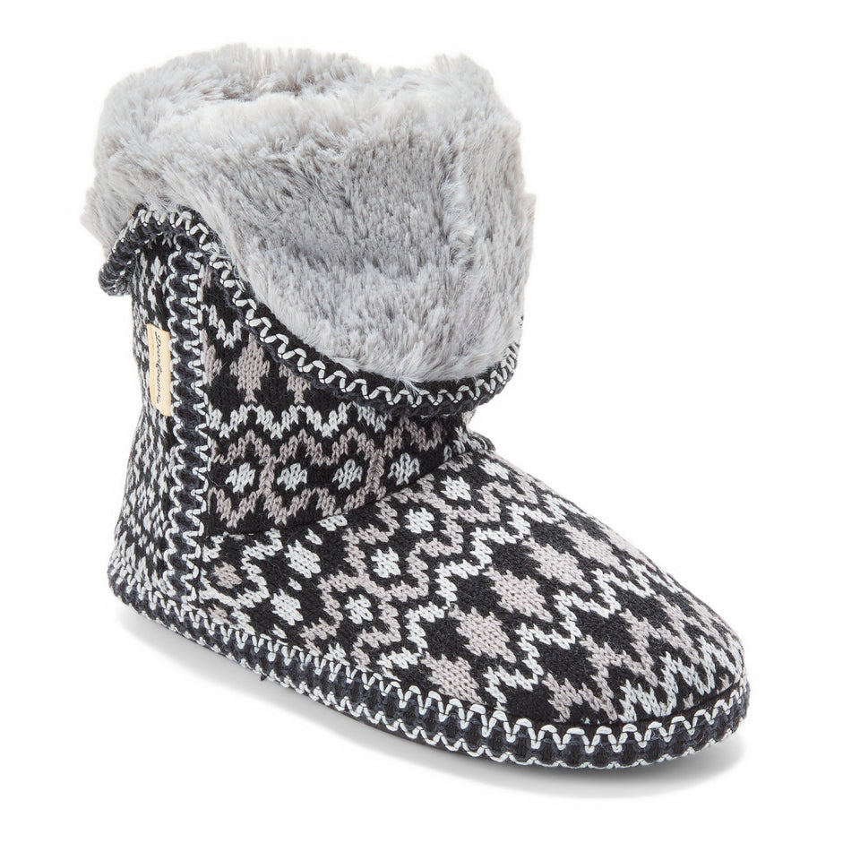 Dearfoams Womens Beth Pile Foldown Boot — XLarge — Size black — Width Regular — Alternate View 12