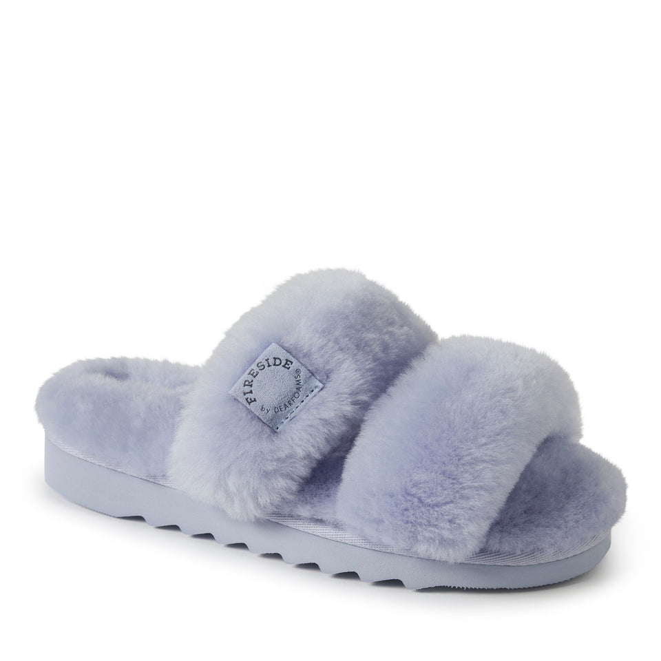 Dearfoams Womens Benalla Genuine Shearling Slide — US 10 — Size paradise pink — Width Regular — Alternate View 7