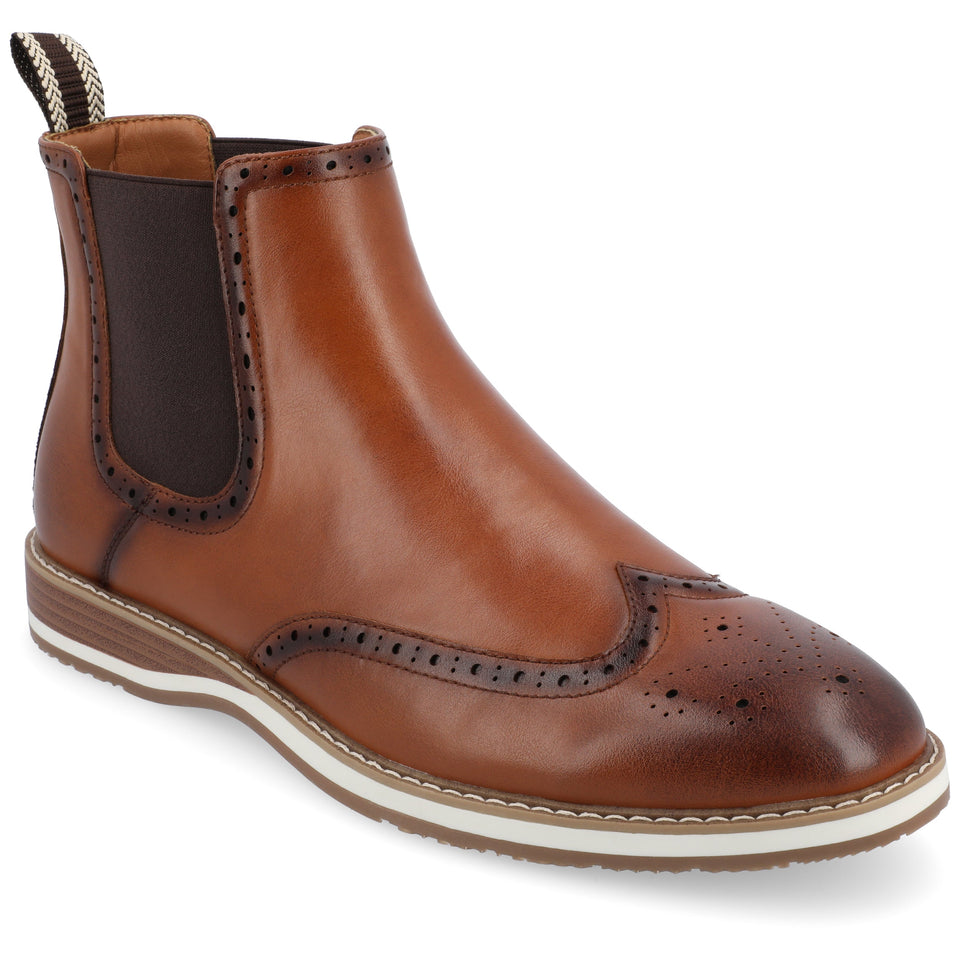 Vance Co. Thorpe Wingtip Chelsea Boot — US 9.5 — Size taupe — Width Regular — Alternate View 8