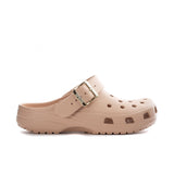 Classic Metallic Buckle Clog - Womens