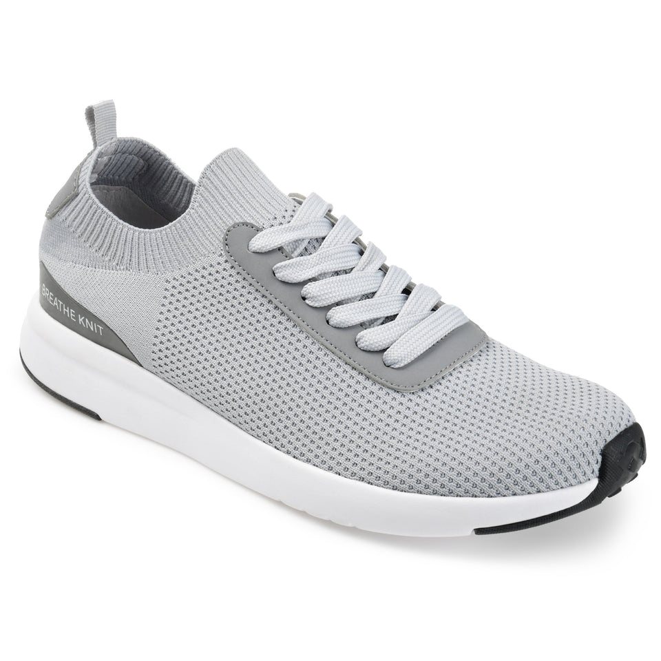 Vance Co. Grady Casual Knit Walking Sneaker — US 10.5 — Size grey — Front View