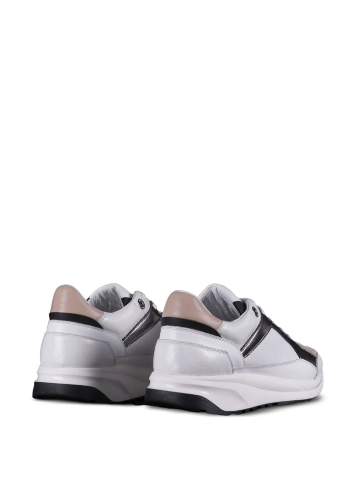 Moorer Metallic-Effect Panels Leather Low-Top
