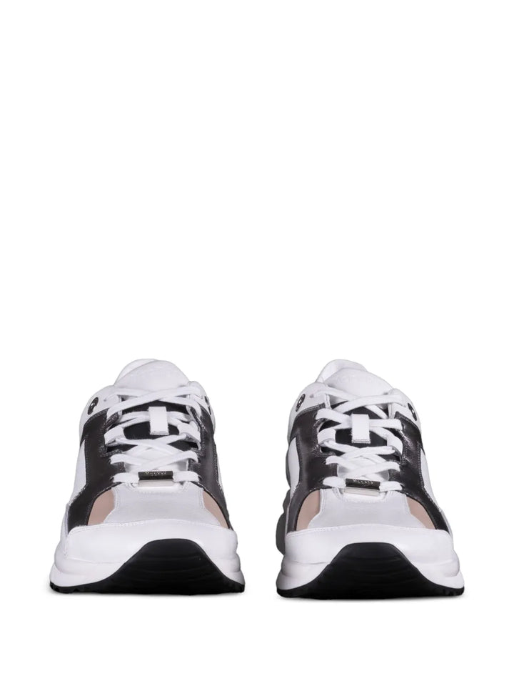 Moorer Metallic-Effect Panels Leather Low-Top