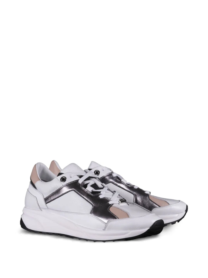 Moorer Metallic-Effect Panels Leather Low-Top