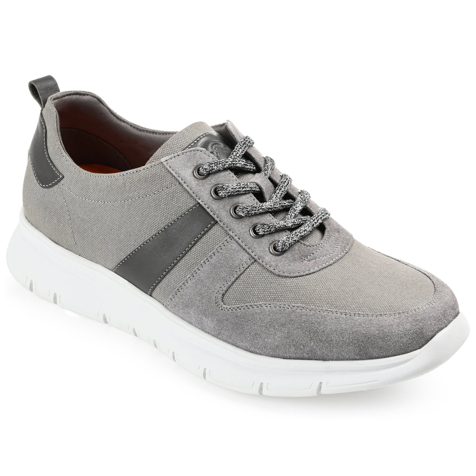 Thomas & Vine Adler Mixed Media Sneaker — US 11.5 — Size grey — Width Regular — Front View