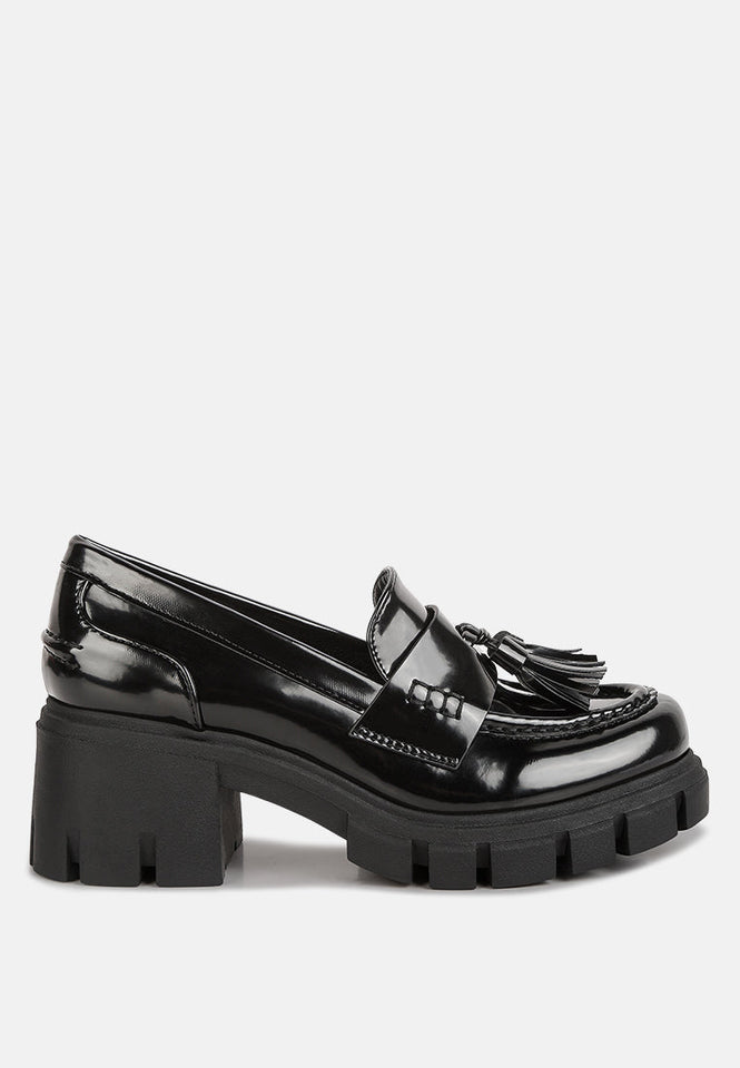jonah tassels detail chunky loafers — US 7 — Size black — Front View
