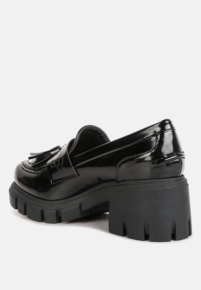 jonah tassels detail chunky loafers — US 7 — Size black — Back View