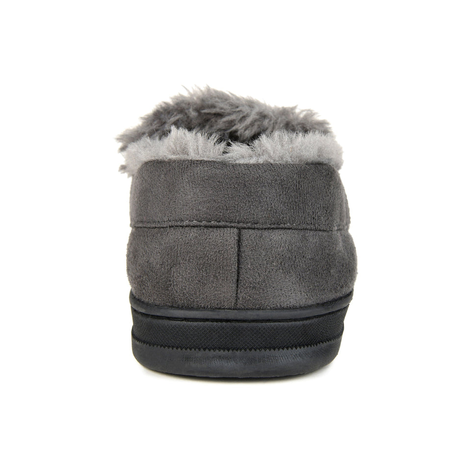 Vance Co. Winston Moccasin Slippers — US 9 — Size grey — Back View