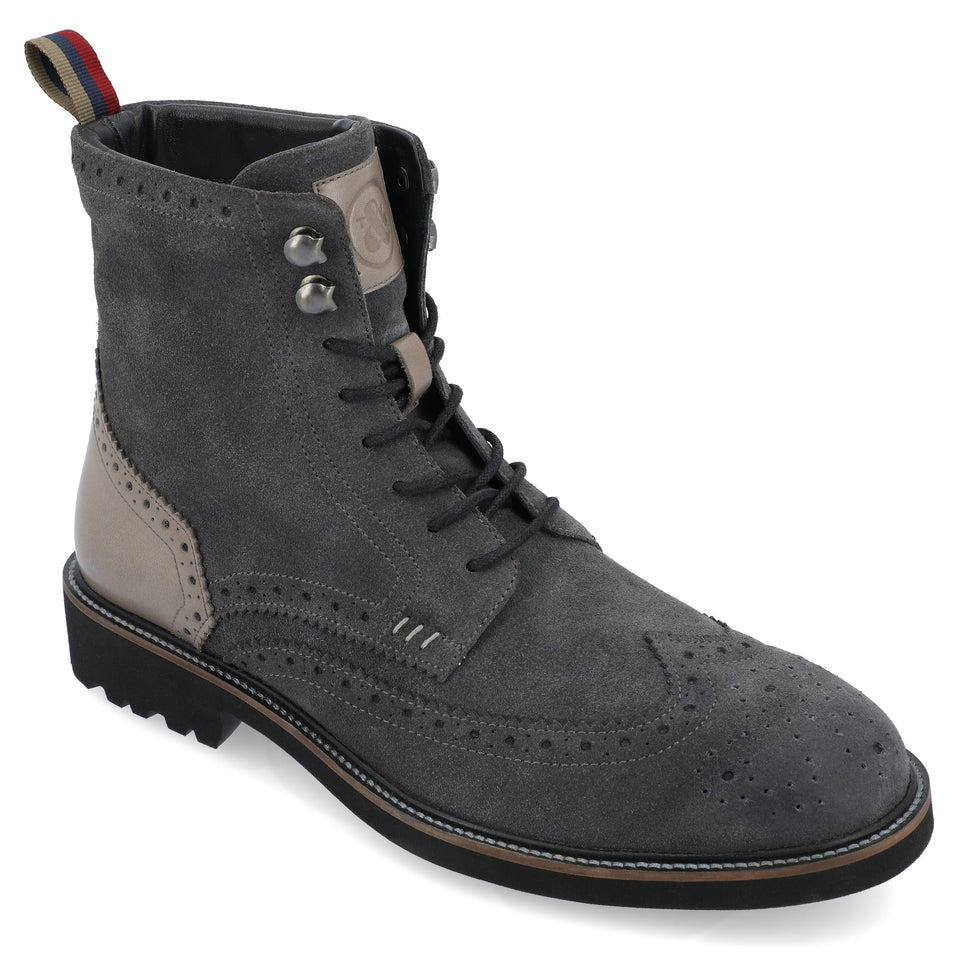 Thomas & Vine Welch Wingtip Ankle Boot — US 9.5 — Size charcoal — Width Regular — Front View