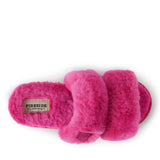 Dearfoams Womens Benalla Genuine Shearling Slide — US 10 — Size paradise pink — Width Regular — Detail View