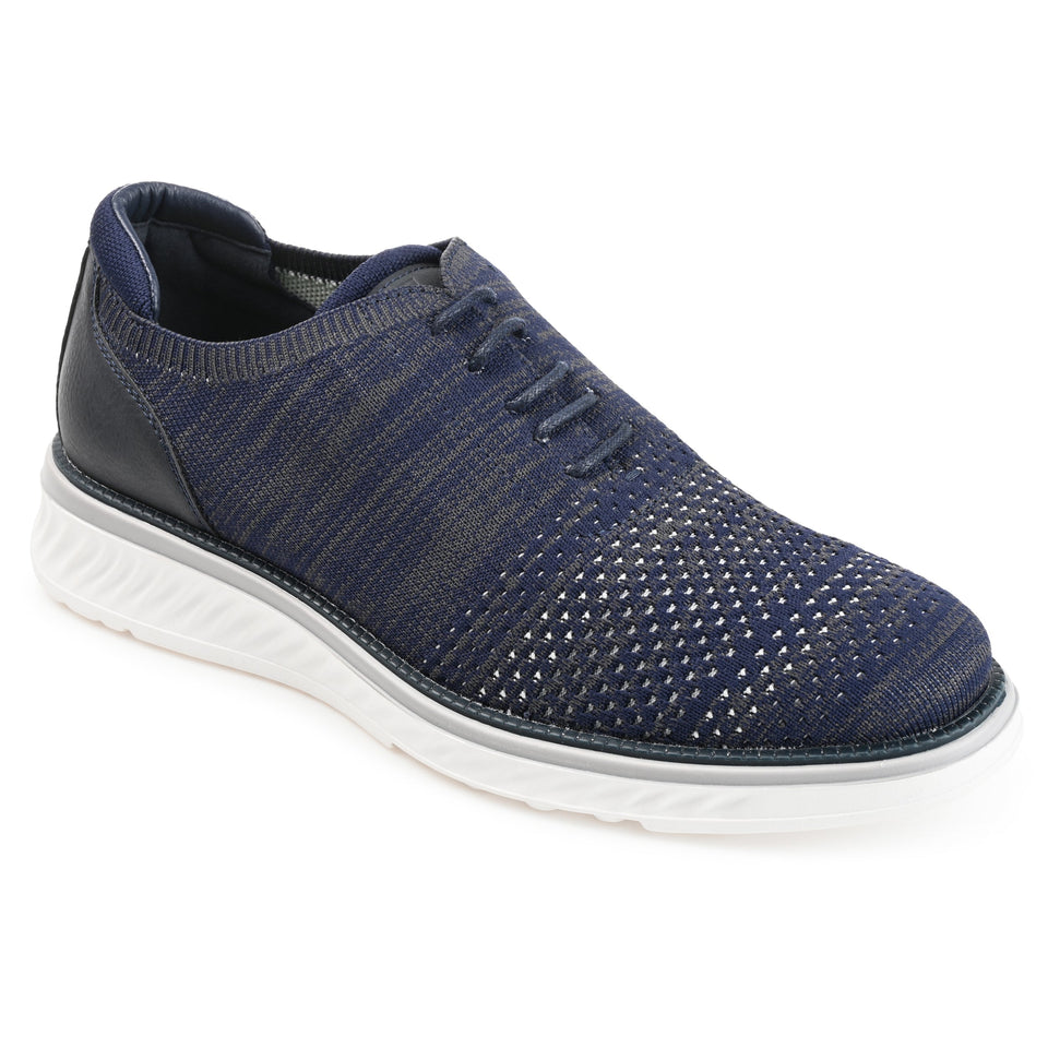 Vance Co. Marlon Knit Casual Dress Shoe — US 11 — Size navy — Width Regular — Front View