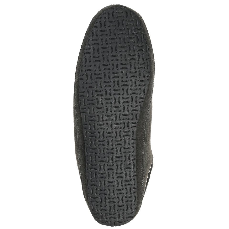Territory Solace Genuine Sheepskin Fold-down Heel Moccasin Slipper — US 9 — Size grey — Width Regular — Detail View