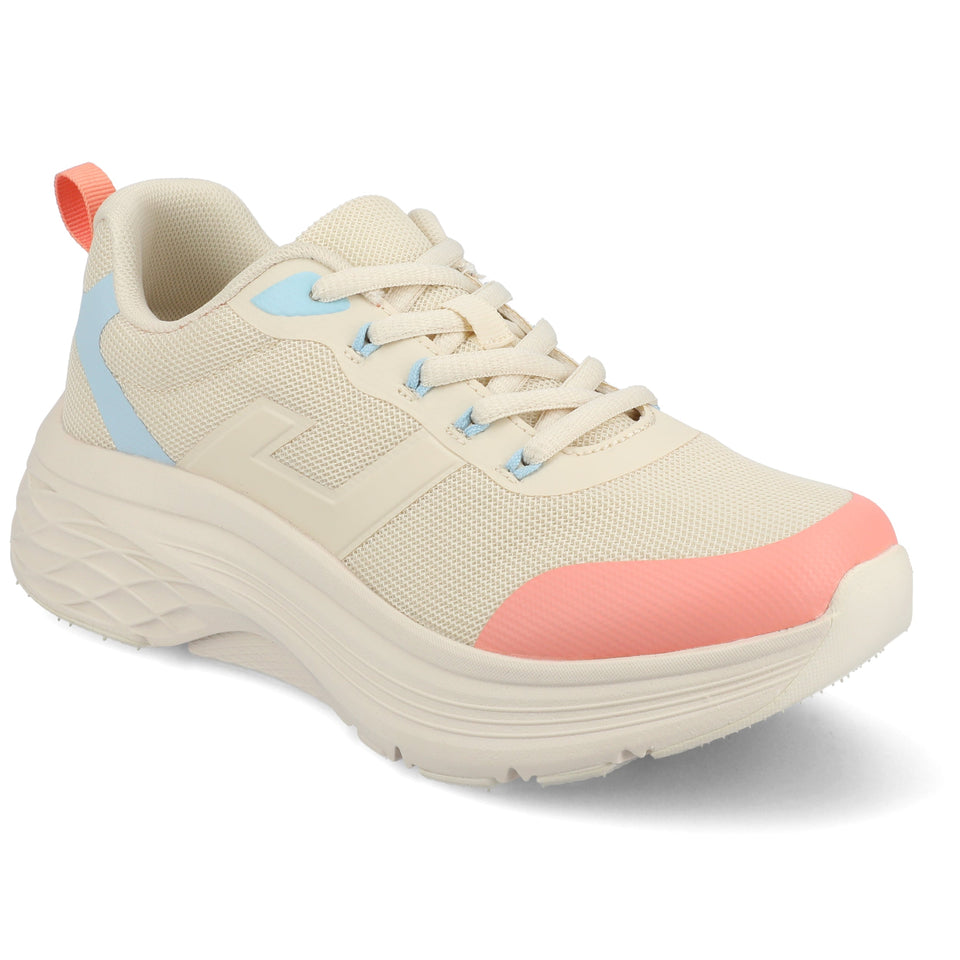 Journee Women's Marshel Casual Sneakers — US 8.5 — Size beige — Width Regular — Front View
