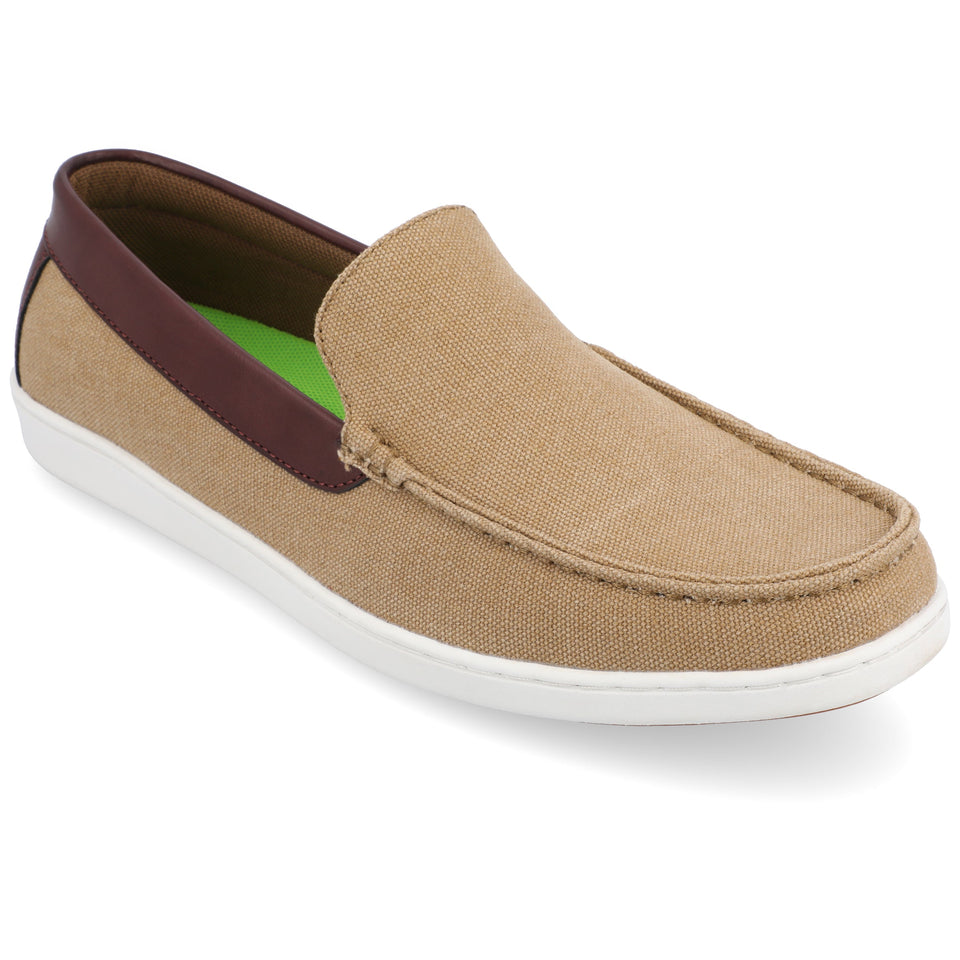 Vance Co. Corey Moc Toe Loafer — US 13 — Size tan — Width Regular — Front View