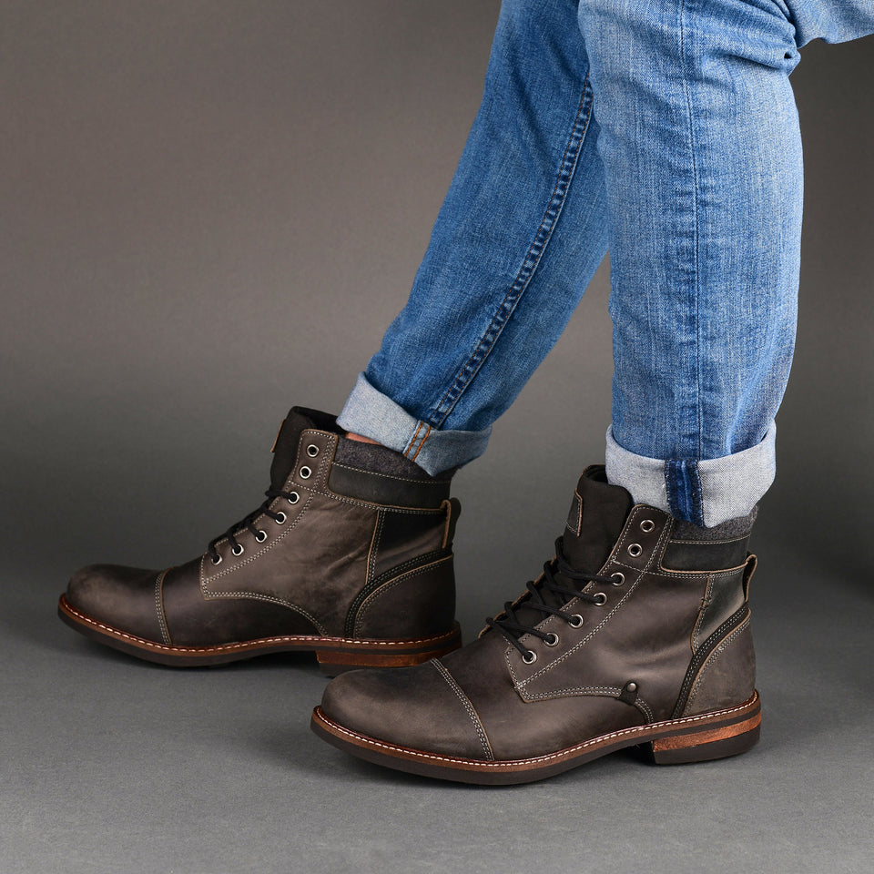 Territory Yukon Wide Width Cap Toe Ankle Boot — US 8 — Size brown — Width Wide — Lifestyle View