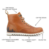 Territory Zion Water Resistant Wide Width Lace-Up Boot — US 13 — Size chestnut — Width Wide — Detail View