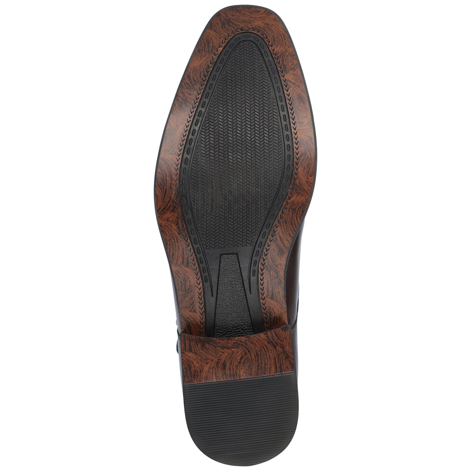 Vance Co. Atticus Double Monk Strap Dress Shoe — US 11 — Size brown — Width Regular — Top View