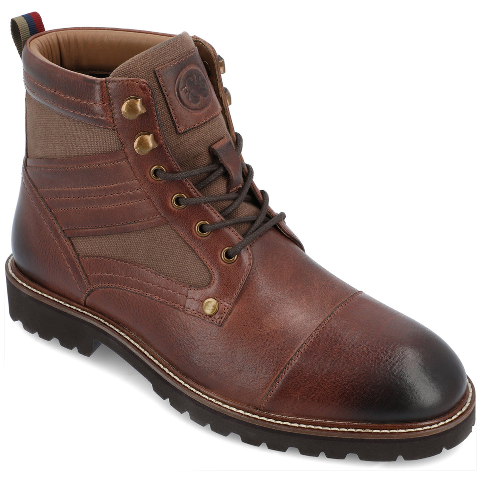 Thomas & Vine Feron Cap Toe Ankle Boot — US 9 — Size brown — Width Regular — Front View