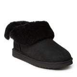 Fireside By Dearfoams Women's Perth Genuine Shearling Foldover Boot — US 8.5 — Size chestnut — Width Regular — Lifestyle View