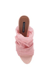 SARANI BLUSH RUCHED MESH WIDE BAND HEEL — US 8 — Size blush mesh — Back View