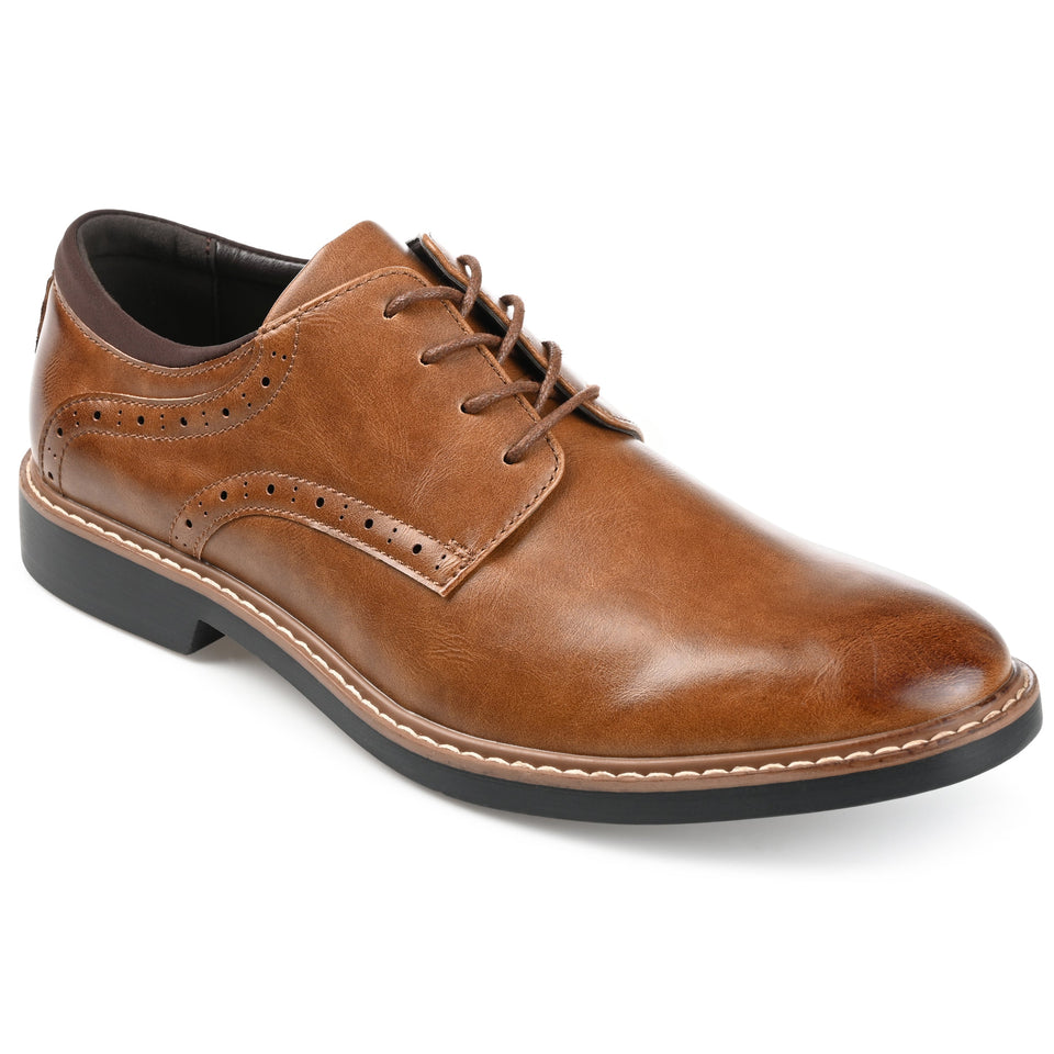 Vance Co. Irwin Brogue Dress Shoe — US 13 — Size brown — Width Regular — Front View