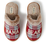 Women's Mama Bear Red Plaid Scuff Slippers — Large — Size red plaid — Width Regular — Front View