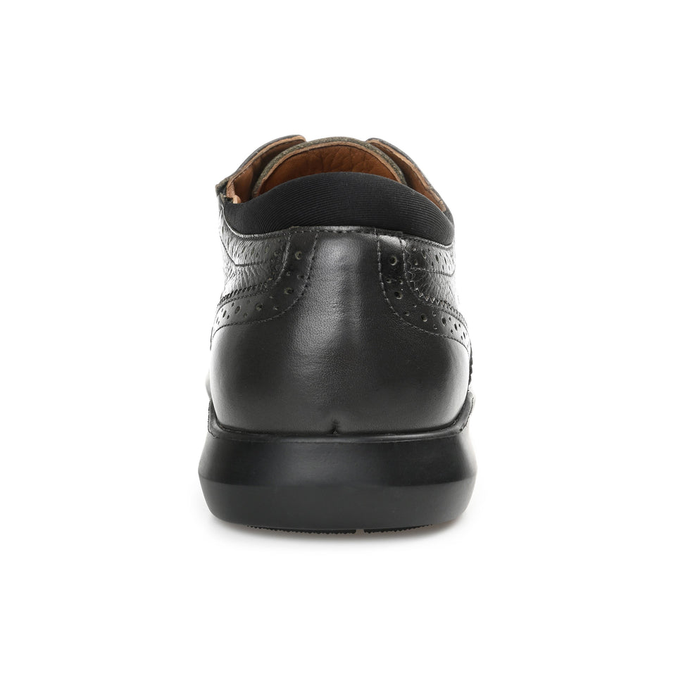 Thomas & Vine Savage Embossed Wingtip Derby — US 10 — Size charcoal — Width Regular — Back View