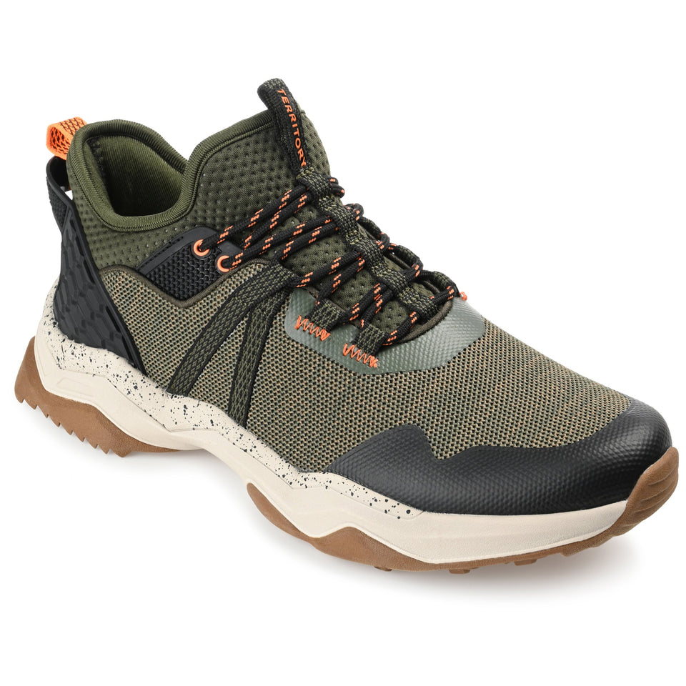 Territory Sidewinder Waterproof Knit Trail Sneaker — US 11 — Size green — Width Regular — Front View