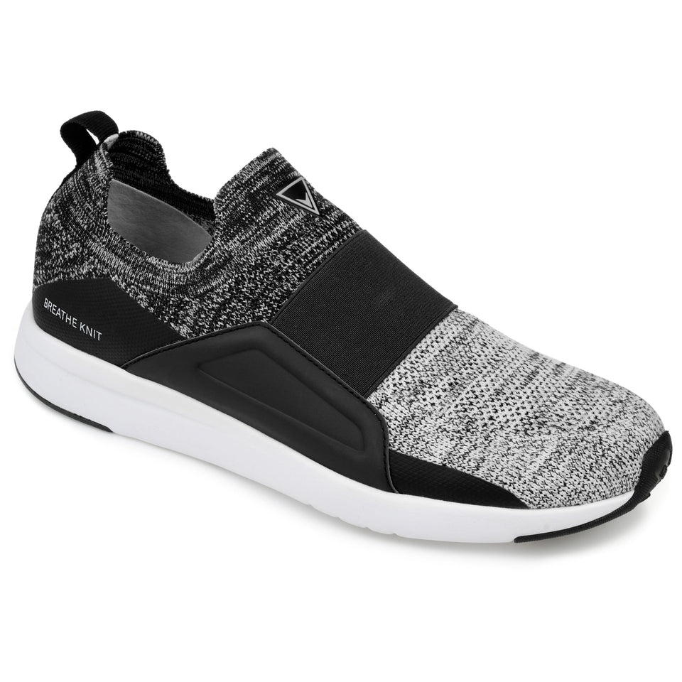 Vance Co. Cannon Casual Slip-on Knit Walking Sneaker — US 8 — Size black — Front View