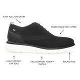 Vance Co. Lamont Knit Casual Dress Shoe — US 8 — Size black — Width Regular — Top View