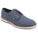 Vance Co. Ammon Textile Casual Dress Shoe — US 11.5 — Size blue — Width Regular — Front View