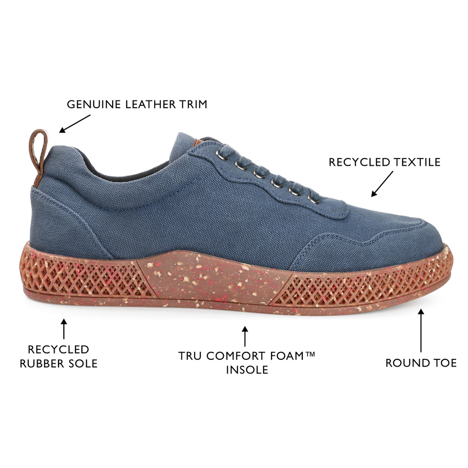 Thomas & Vine Kemp Textile Sneaker — US 9.5 — Size navy — Width Regular — Top View
