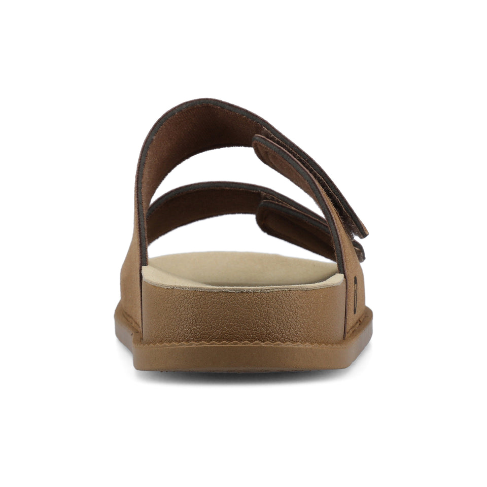 Vance Orlando Comfort Adjustable Strap Slide-in Sandal — US 11 — Size chestnut — Width Regular — Back View