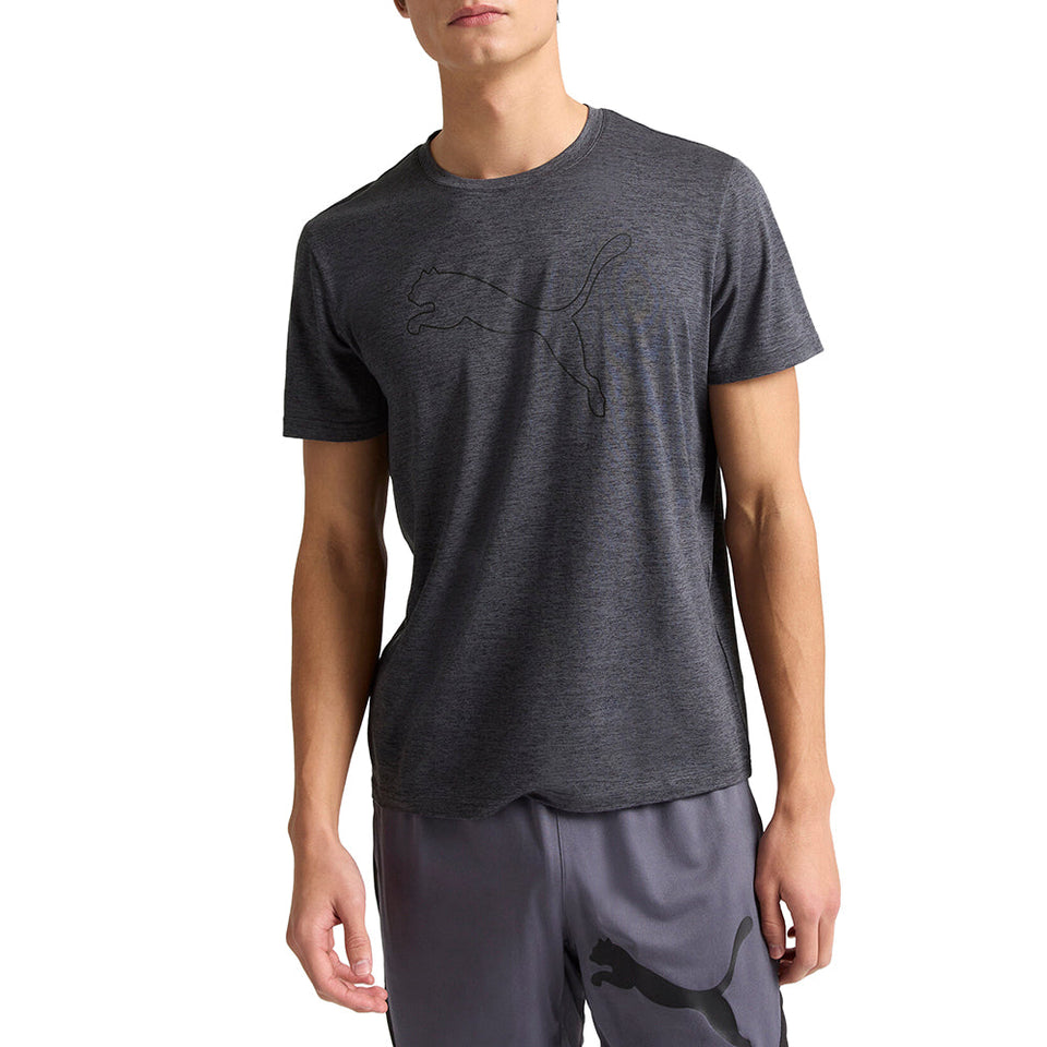 Train All Day Essentials Heather Cat Crew Neck Short Sleeve T-Shirt
