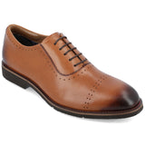 Thomas & Vine Morey Perforated Oxford — US 8 — Size cognac — Width Regular — Front View