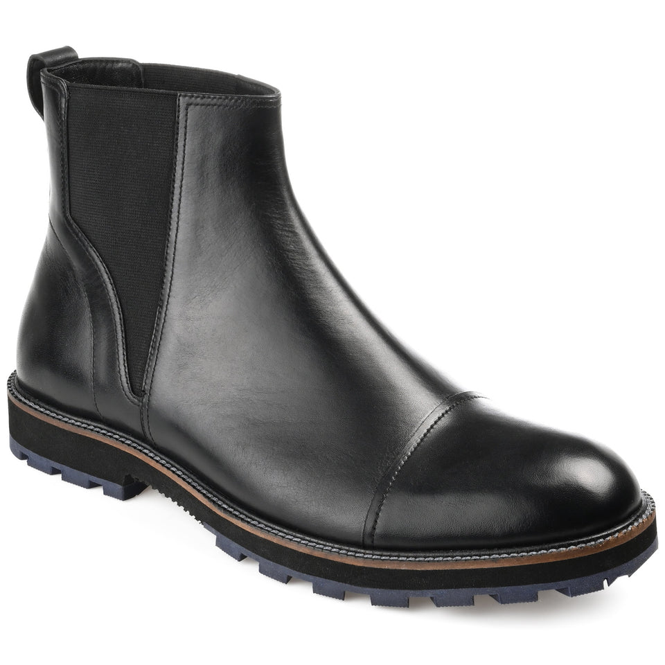 Thomas & Vine Jaylon Cap Toe Chelsea Boot — US 11 — Size black — Width Regular — Front View