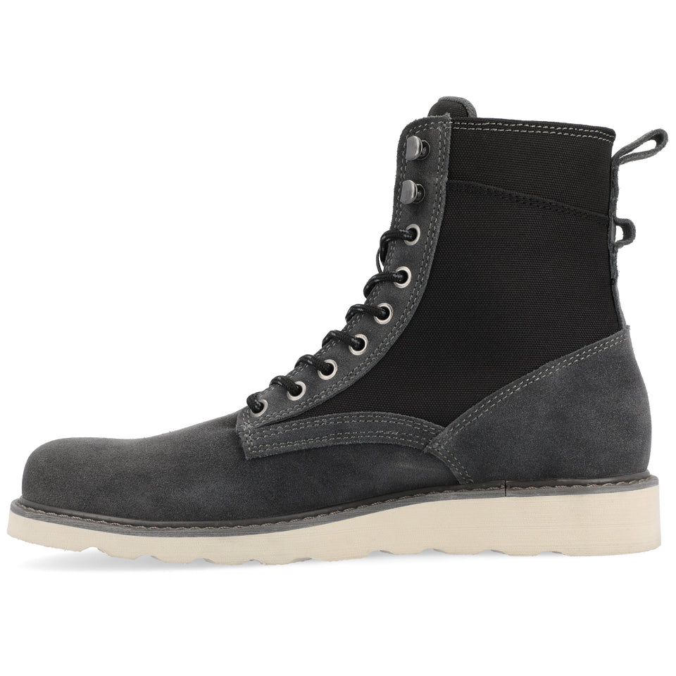 Territory Elevate Water Resistant Plain Toe Lace-up Boot — US 10.5 — Size grey — Width Regular — Side View